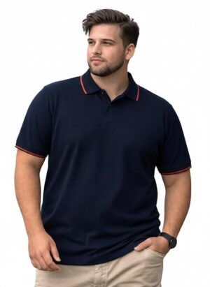 3 Men's Classic Fit Plus Size Polo T-Shirt, Half Sleeve,